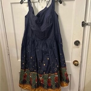 Hell Bunny Navy Dress with Nutcrackers